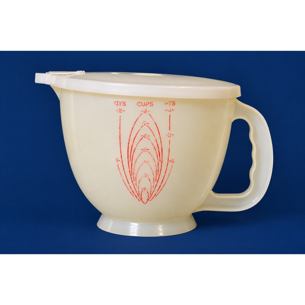 VTG Tupperware Large Mix-N-Store 8 Cup 2 Qt Measuring Bowl Pitcher Spout w/ Lid